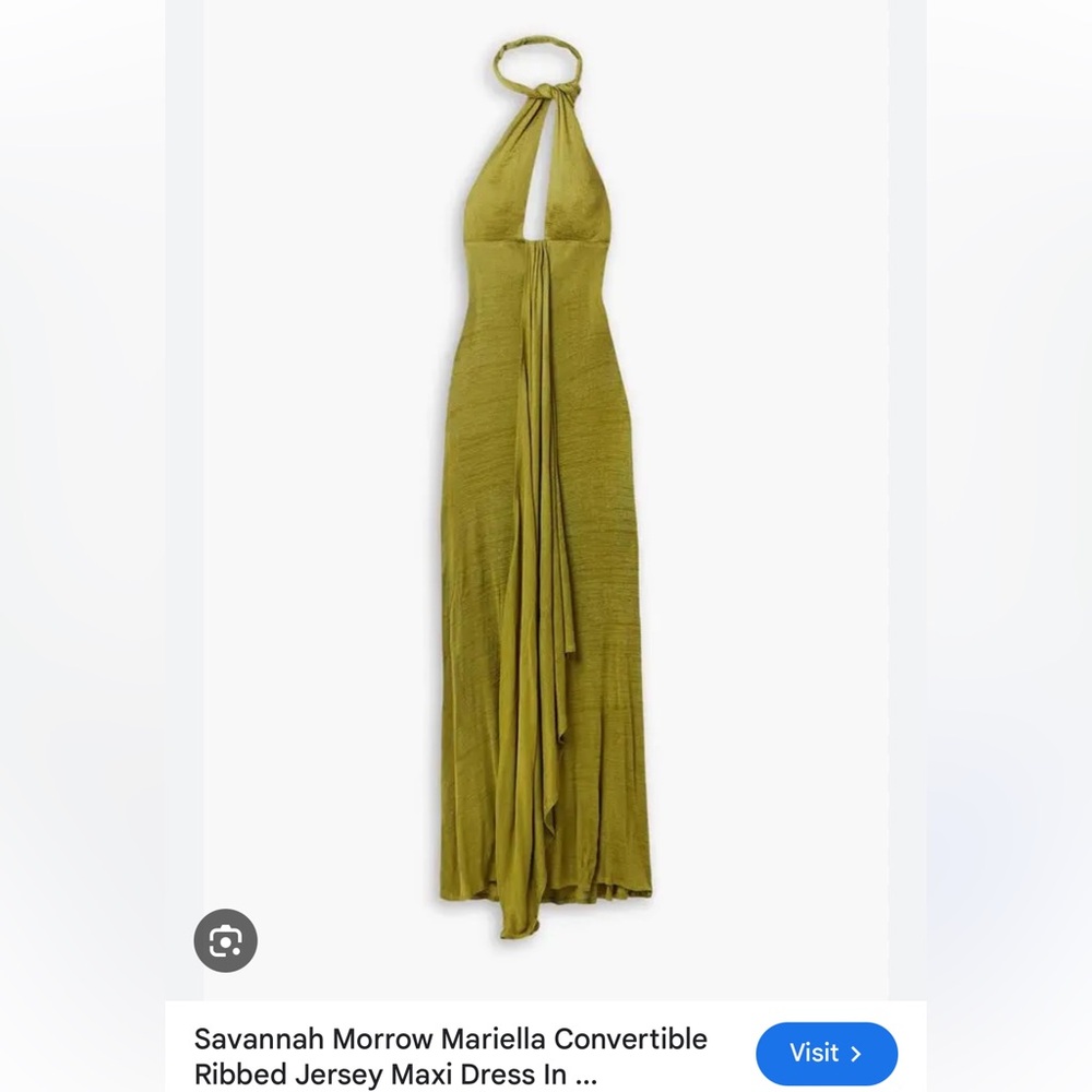Savannah Morrow - Mariella Convertible Ribbed Jersey Maxi Dress in Fern